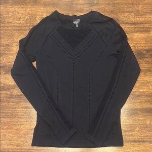 Athleta Black Fitted Long Sleeve Top
